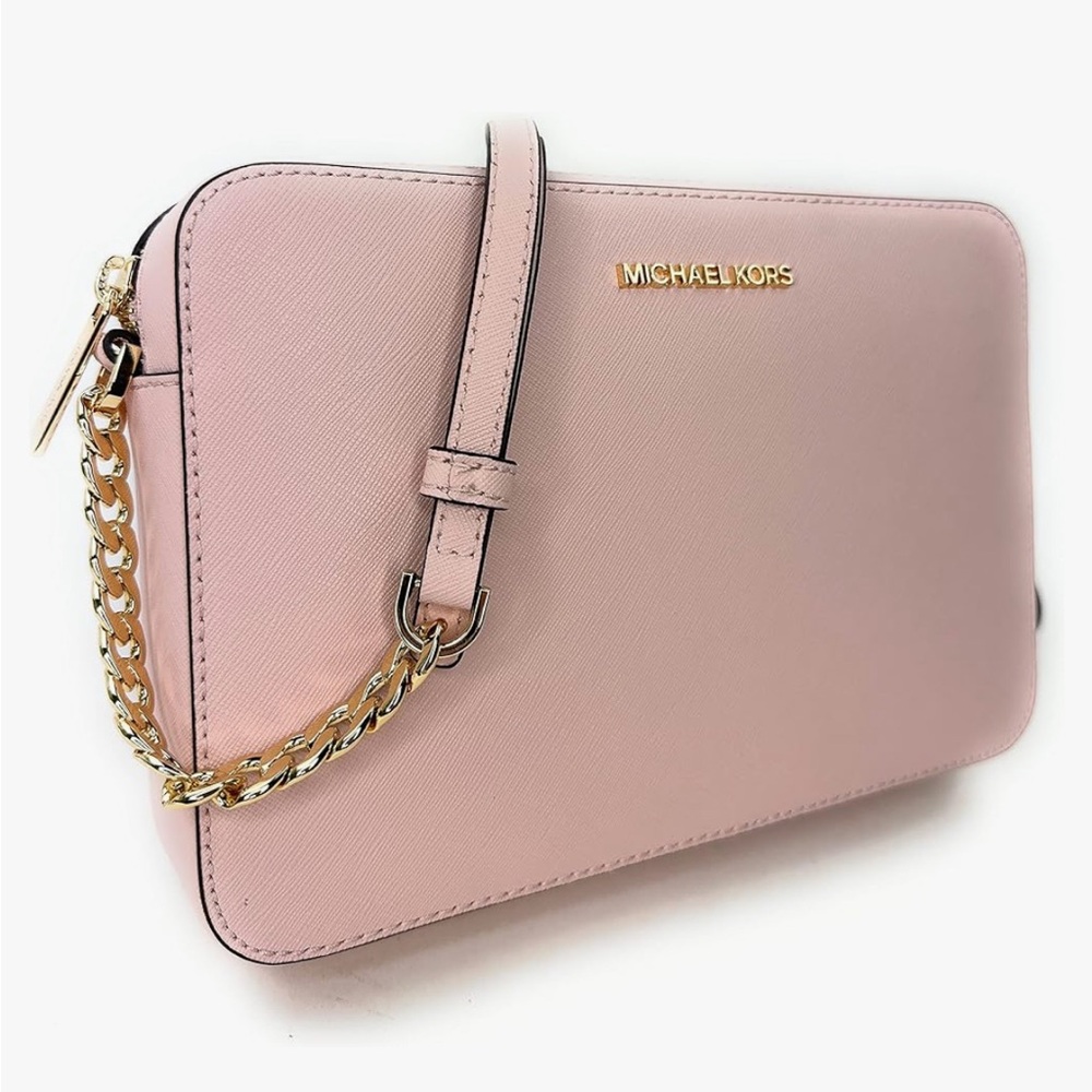 Jet Set Large Saffiano Leather Crossbody Bag Michael Kors